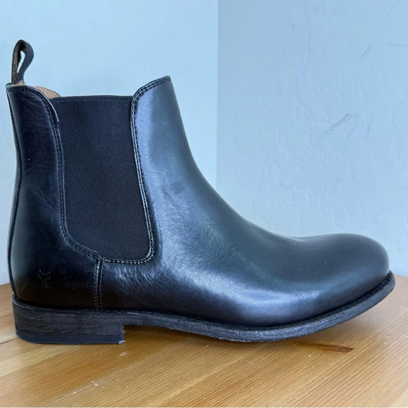 NEW FRYE TYLER Black Leather Chelsea Boot Men’s 10D - Picture 2 of 11